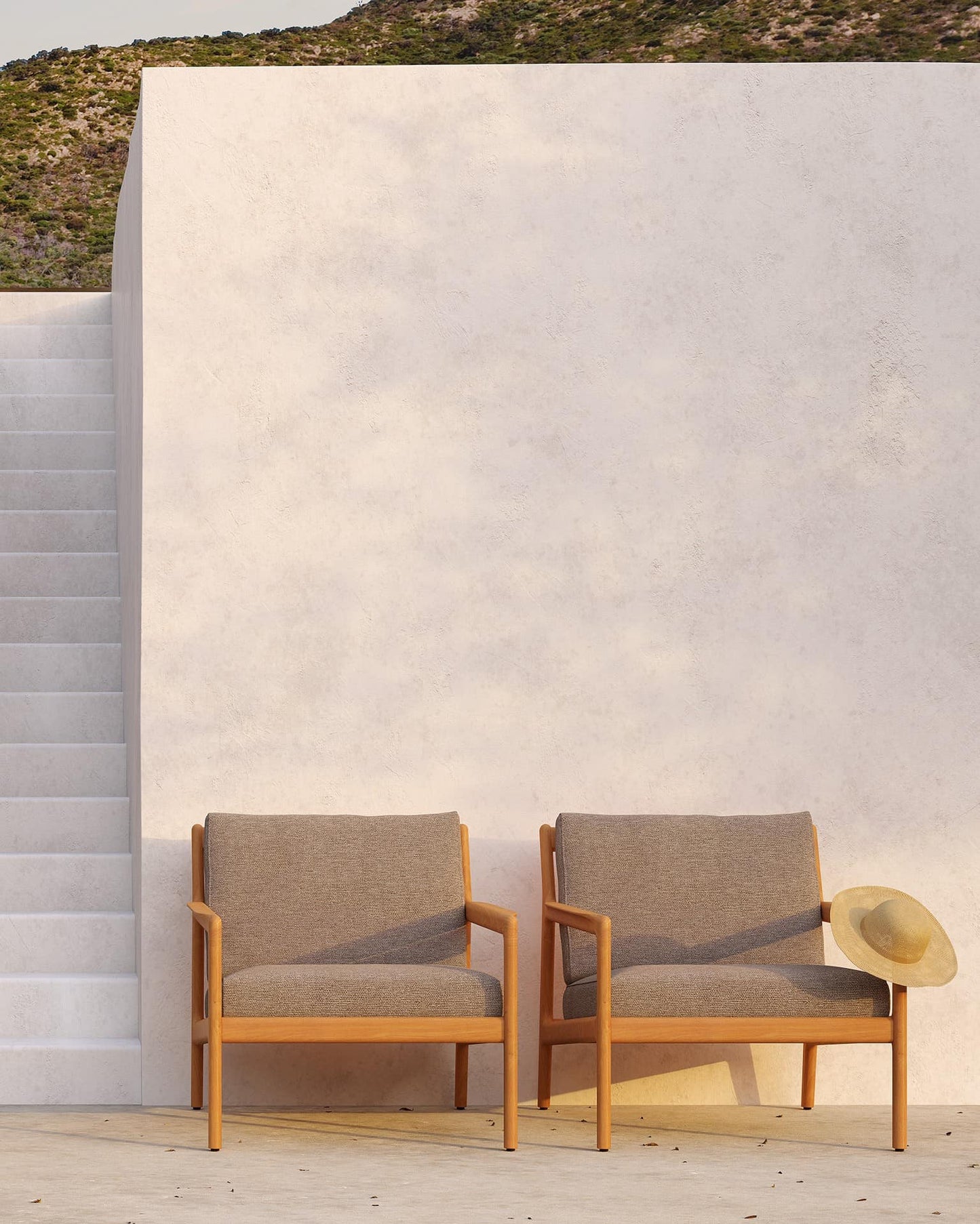 Chaise Lounge - Mocha - Teak