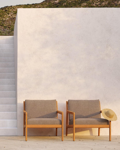 Chaise Lounge - Mocha - Teak