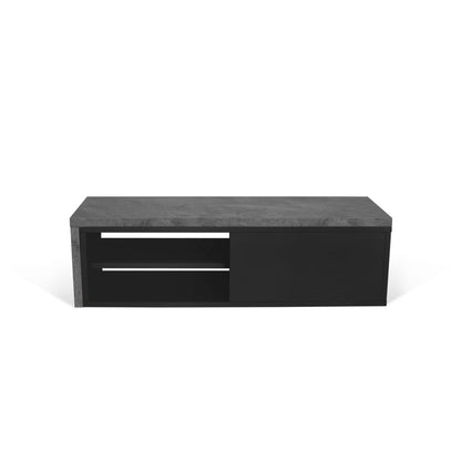 TV Stand - Concrete Melamine/Black Lacque (Code BE97)