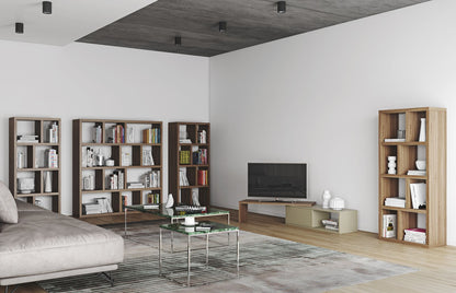 TV Stand - Concrete Melamine/Black Lacque (Code BE97)