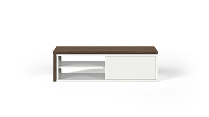 TV Stand - Concrete Melamine/Black Lacque (Code BE97)