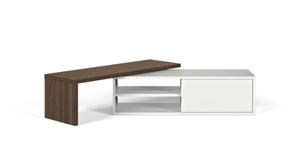 TV Stand - Concrete Melamine/Black Lacque (Code BE97)