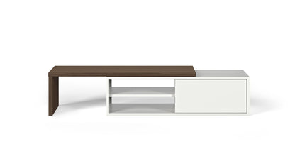 TV Stand - Concrete Melamine/Black Lacque (Code BE97)