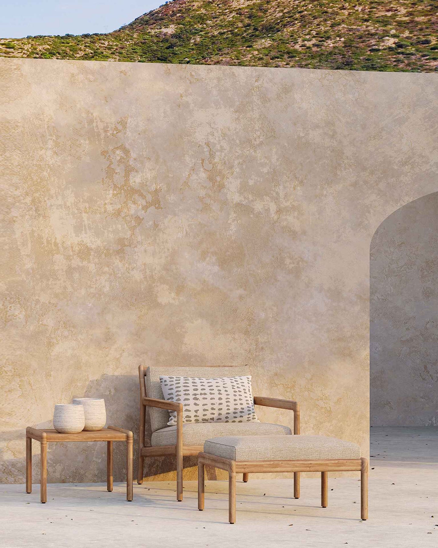 Chaise Lounge - Mocha - Teak